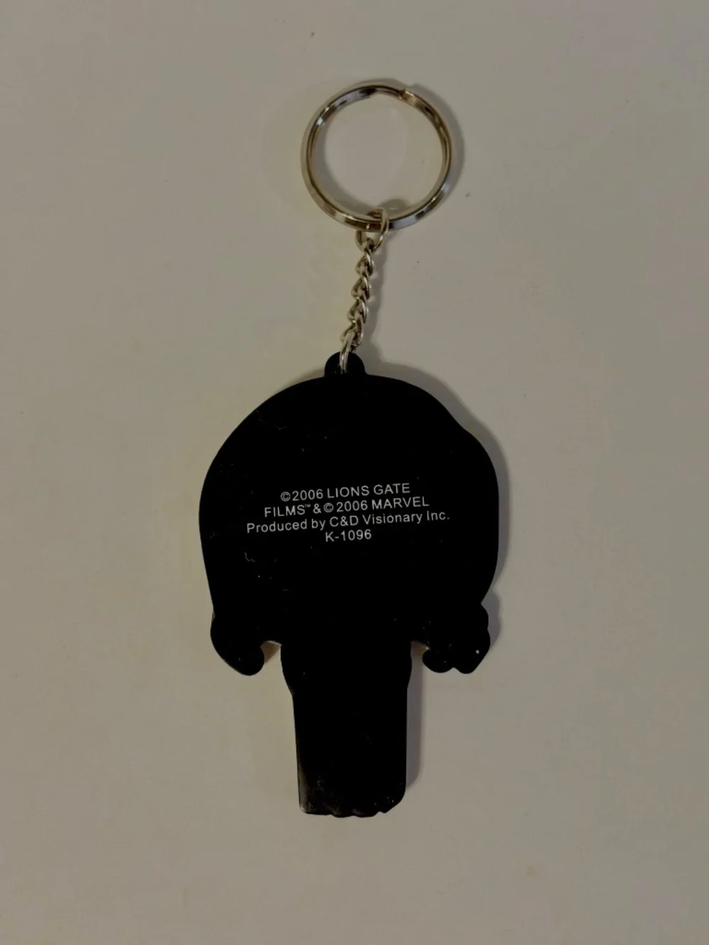 Marvel Punisher Logo Retro Rubber Keychain 2006 Retired Vintage Y2K Lions Gate